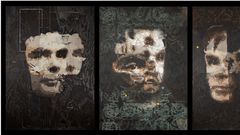 The portrait “AI-God” of Alan Turing, painted by Ai-Da robot. Picture: EPA/SOTHEBY'S