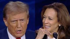 Former President Donald Trump and Vice President Kamala Harris.Screenshot from ABC News
