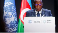 Ghana's President Nana Akufo-Addo delivers a statement during the United Nations climate change conference COP29, in Baku, Azerbaijan. REUTERS/Maxim Shemetov.