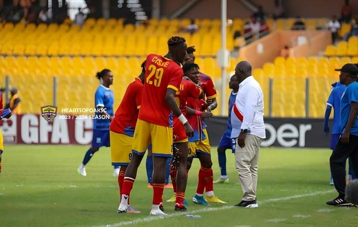 Hearts of Oak coach Ouattara and his players