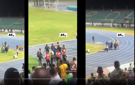Kotoko officials clash with Legon Cities for preventing players from warming up, police intervene