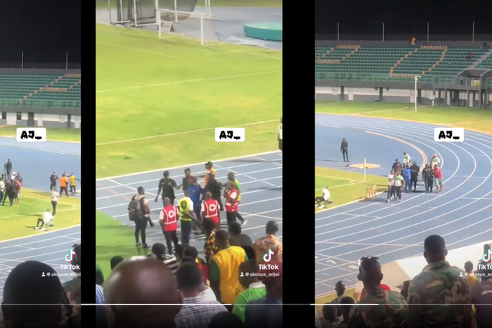 Kotoko officials clash with Legon Cities for preventing players from warming up, police intervene