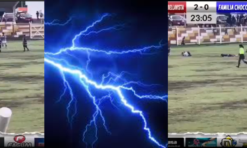 Footballer instantly killed after lightning struck him on the pitch (VIDEO)