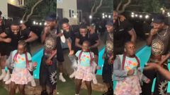 Watch how Stonebwoy’s daughter challenged Jamaican artist Spice to dance battle