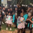 Watch how Stonebwoy’s daughter challenged Jamaican artist Spice to dance battle