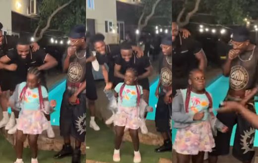 Watch how Stonebwoy’s daughter challenged Jamaican artist Spice to dance battle