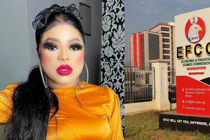 Bobrisky and EFCC. [Facebook]