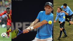 Diego Forlan, scorer of fantastic freekick against Ghana at 2010 World Cup now a Tennis player