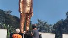Ghanaians express anger as Akufo-Addo unveils statue of himself, scores himself 80%