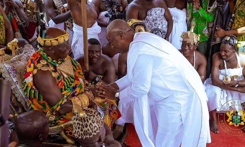 President John Mahama and Asantehene Otumfuo Osei Tutu II