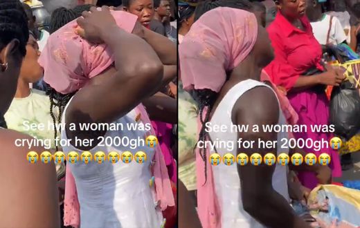 Elderly woman cries bitterly as thieves snatch her ₵2,000 at Kantamanto