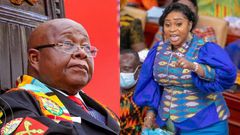 Sarah Adwoa Safo and Prof. Mike Oquaye