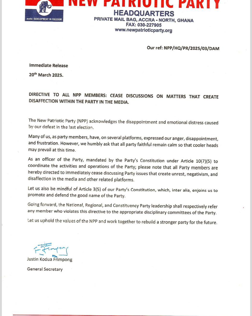 Adwoa Safo referred to NPP’s disciplinary committee after controversial interview
