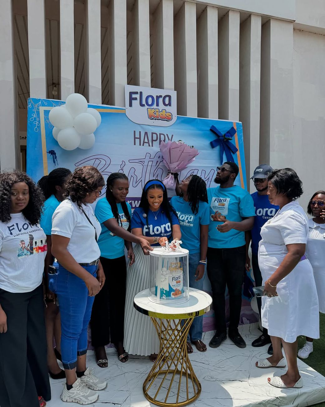 Flora Kids Baby Diapers and Serwaa Amihere spread love at Tema General Hospital on International Women’s Day