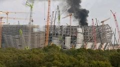 Fire ravages AFCON stadium, destroys newly installed seats in 3-hour battle