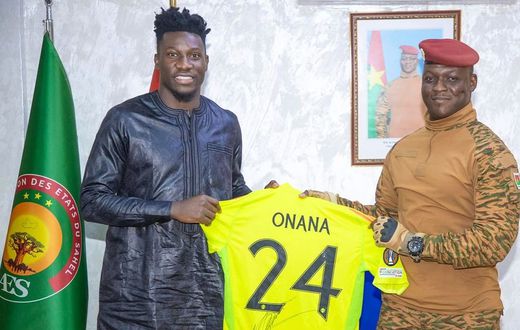 Man United goalie Onana pays special visit to Burkina Faso leader Ibrahim Traore
