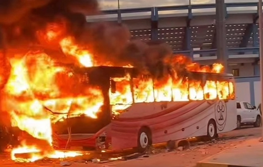 9 dead including police officer in Libyan derby chaos with team bus set on fire
