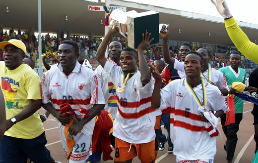 Accra Hearts of Oak celebrating their victory over Asante Kotoko in the CAF Confederation Cup