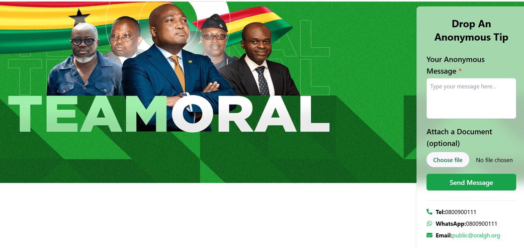 Here is how you can report suspected corruption cases to Mahama’s ORAL team