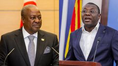 Former Finance Minister Dr Mohammed Amin Adam and President John Mahama