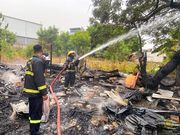 Fire engulfs unlicensed ‘Gao Gao’ Station in Teshie, destroys vehicle and shops
