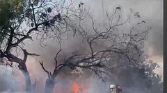 Fire engulfs unlicensed ‘Gao Gao’ Station in Teshie, destroys vehicle and shops