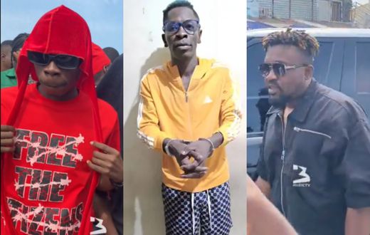 Bullet, MadeinGhana, Captan and others storm EOCO to support Shatta Wale