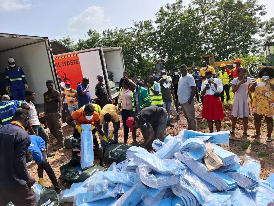 EC burns faulty ballot papers for Ahafo and Volta regions (video)