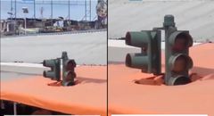 Kasoa: Traders’ canopy under traffic light demolished after viral video (watch)