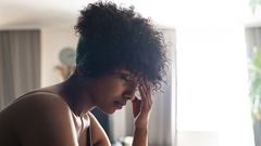 A woman feeling burntout
