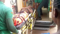 Forestry Rapid Response Team member battles for his life. 
Photo Credit: JoyNews
