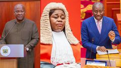 President John Mahama, ex-CJ Gertrude Torkonoo and Alexander Afenyo-Markin