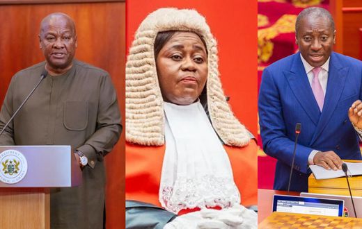 President John Mahama, CJ Gertrude Torkonoo and Alexander Afenyo-Markin