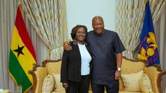 President John Mahama and Prof Naana Jane Opoku-Agyemang