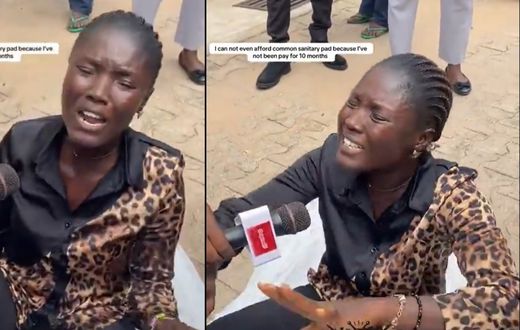 Trained teacher breaks down in tears, laments hardship over 10-month salary arrears (video)