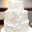 White wedding cake