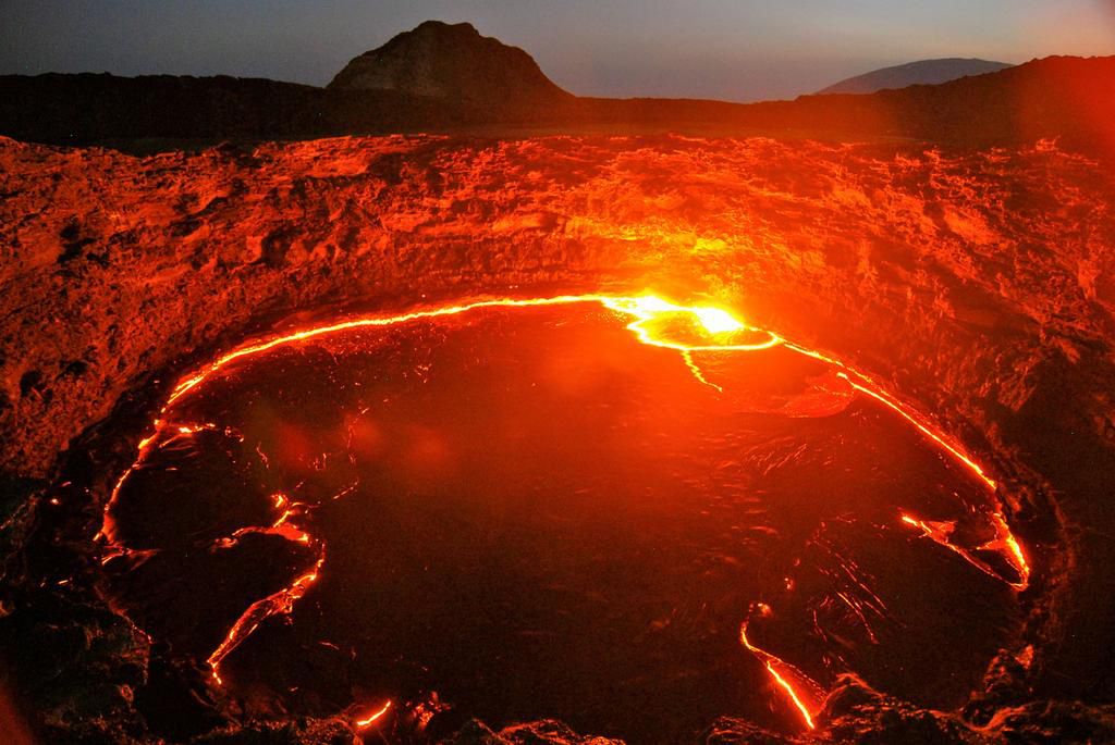 Erta Ale Volcano, Ethiopia. [mostbeautifulspots]