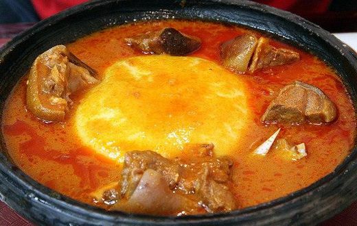 Ghanaian Fufu meal