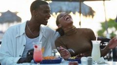 Couple laughing