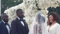 Stars gather at John Dumelo’s colourful white wedding