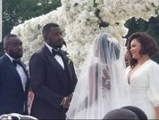 Photos: Stars gather at John Dumelo’s colourful white wedding