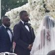 Photos: Stars gather at John Dumelo’s colourful white wedding