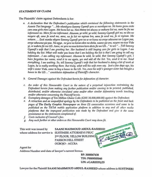 Sammy Gyamfi sues Afia Schwarzenegger for GH₵10 million over defamation claims