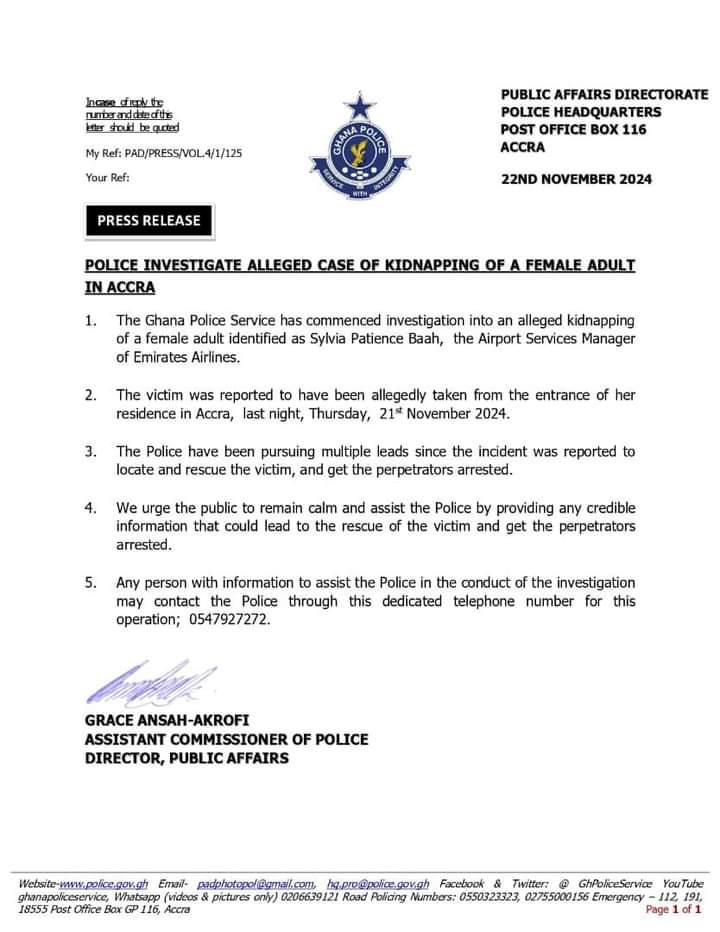Police invite Oheneba Nana Asiedu, radio and tv presenter over false news publication
