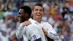 Cristiano Ronaldo and Emmanuel Adebayor