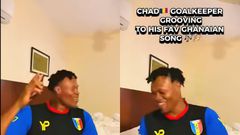 Chad goalkeeper jams to viral Ghanaian hit song after drinking 5 goals