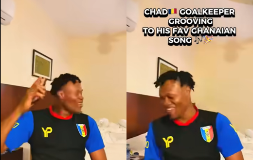 Chad goalkeeper jams to viral Ghanaian hit song after drinking 5 goals