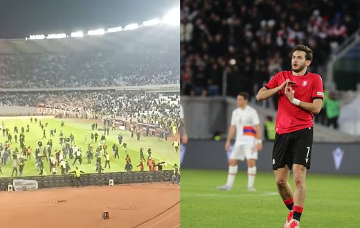 Chaos erupts as fans clash and storm pitch in Georgia vs Armenia showdown