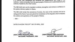 Rule of law must prevail - GBA breaks silence on Chief Justice’s suspension