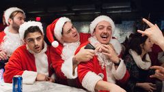 Santa party drinking holiday booze